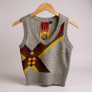 L.A.M.B. Gwen Stefani Donegal Vest Gray Size S As Seen on Gilmore Girls Y2K